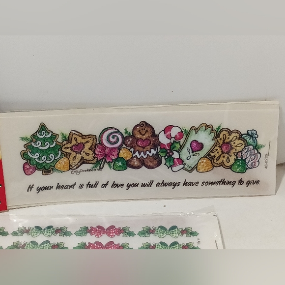 Provo Craft Christmas Rub On Transfers First Impressions Set of 3 Vintage NEW - Picture 6 of 11